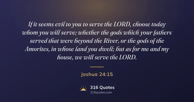 Joshua 24:15 Bible verse image: As For Me And My House