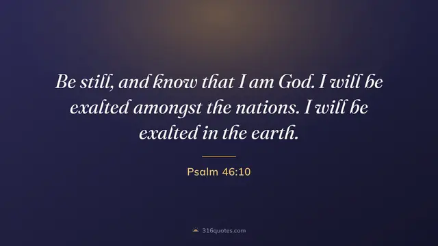 Psalm 46:10 service slide, Be Still