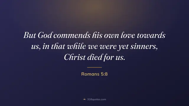 Romans 5:8 service slide, God's Love For Us