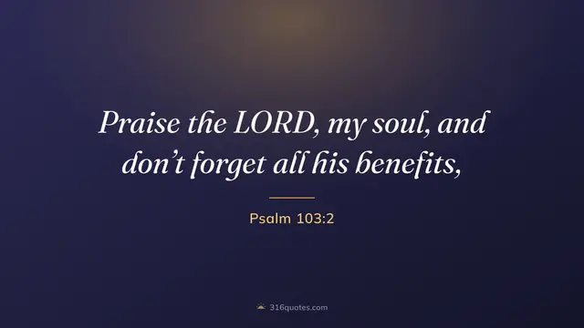 Psalm 103:2 service slide, Count Your Blessings, Not Your Problems