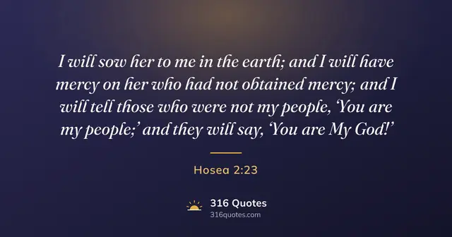 Hosea 2:23 Bible verse image: Faithful To The Unfaithful