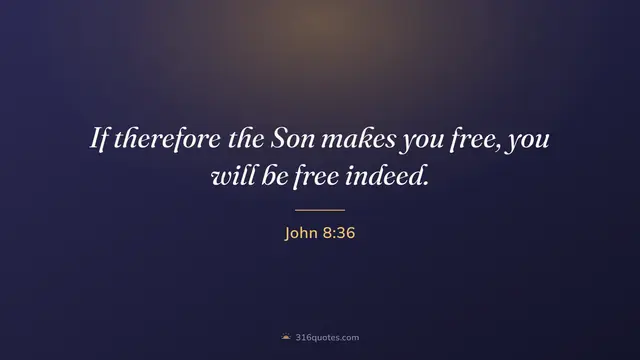 John 8:36 service slide, You Are Free Indeed