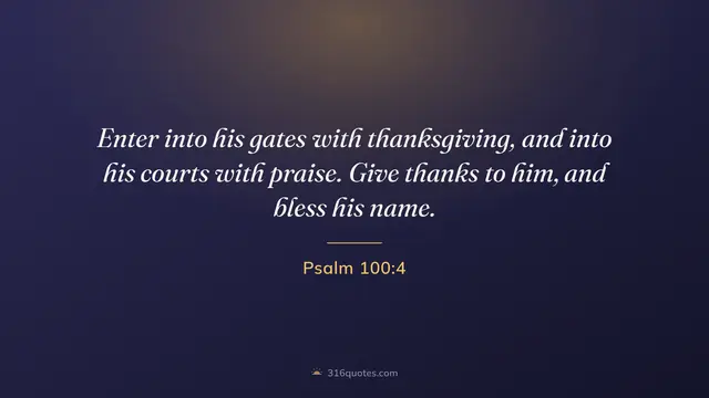 Psalm 100:4 service slide, Give Thanks To Him