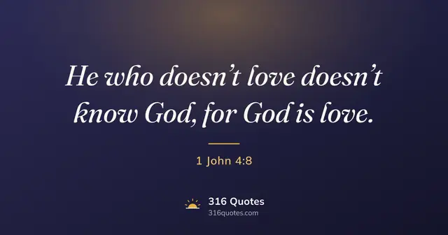 1 John 4:8 Bible verse image: God Is Love