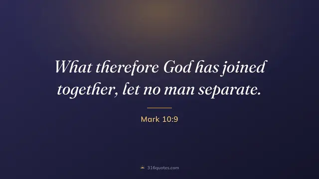 Mark 10:9 service slide, What God Has Joined Together