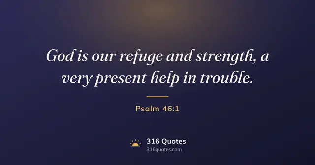 Psalm 46:1 Bible verse image: God Is Our Refuge And Strength