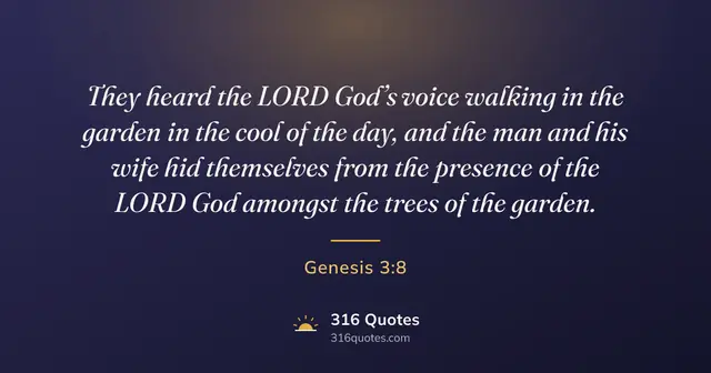 Genesis 3:8 Bible verse image: Hiding From The Lord