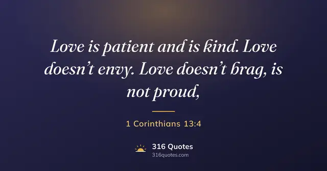 1 Corinthians 13:4 Bible verse image: Love Is Patient