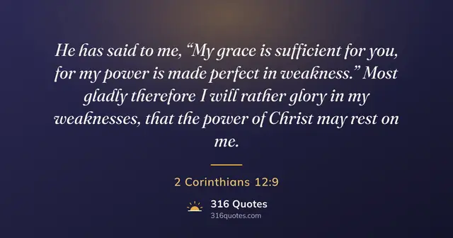 2 Corinthians 12:9 Bible verse image: My Grace Is Sufficient for You