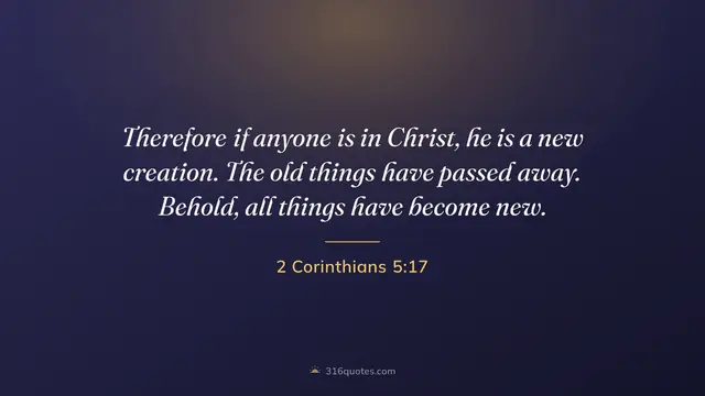 2 Corinthians 5:17 service slide, A New Creation