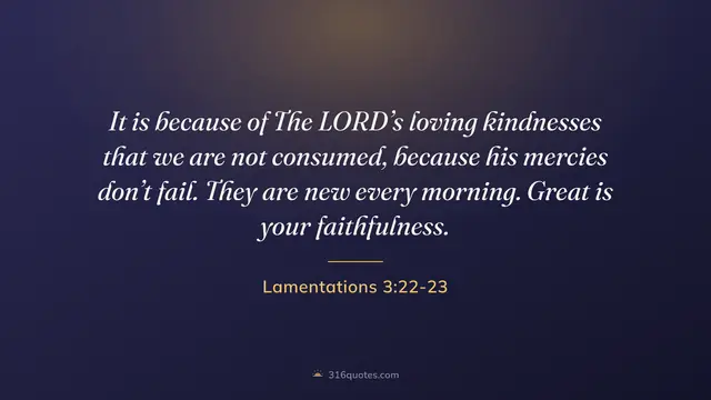 Lamentations 3:22-23 service slide, New Every Morning