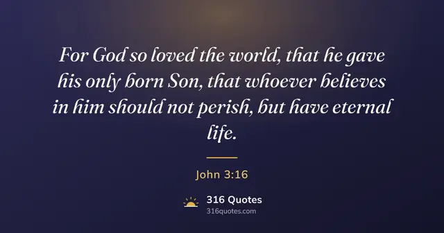 John 3:16 Bible verse image: Power Of Love