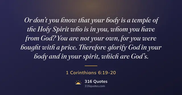1 Corinthians 6:19-20 Bible verse image: Property Of Jesus