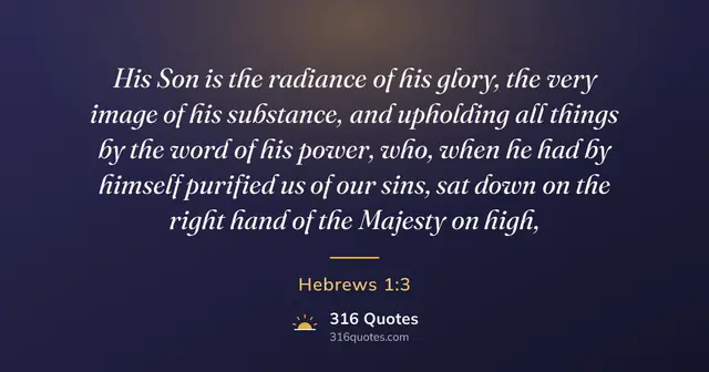 Hebrews 1:3 Bible verse image: Reflect The Son