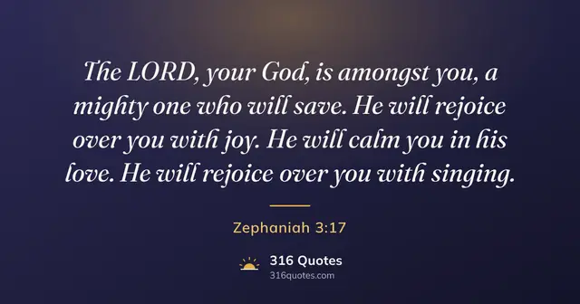 Zephaniah 3:17 Bible verse image: He Will Rejoice Over You With Singing