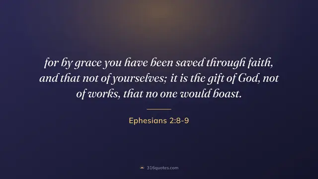 Ephesians 2:8-9 service slide, Saved By Grace