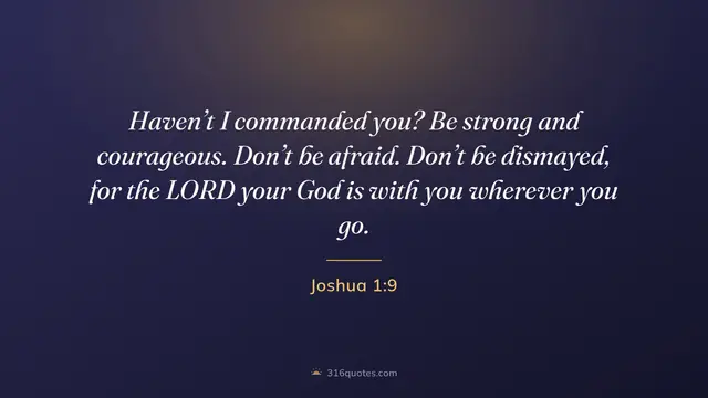 Joshua 1:9 service slide, Be Strong And Courageous
