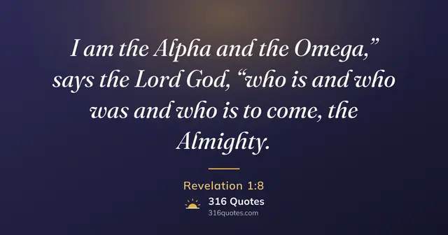 Revelation 1:8 Bible verse image: I Am The Alpha And The Omega