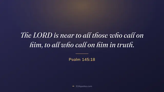 Psalm 145:18 service slide, The Lord Is Near