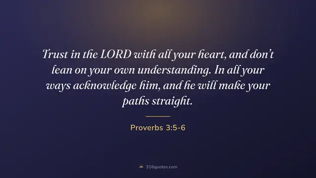 Proverbs 3:5-6 service slide, Trust The Lord With All Your Heart