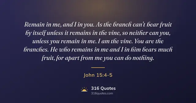 John 15:1-17 Bible verse image: The Vine and the Branches