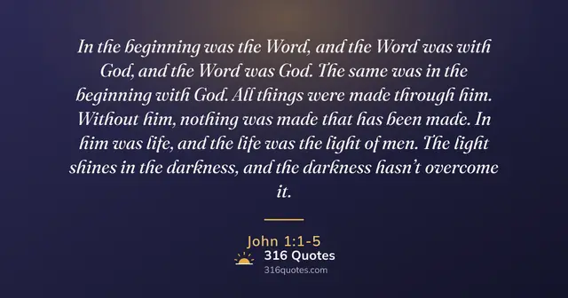 John 1:1-18 Bible verse image: The Word Was With God